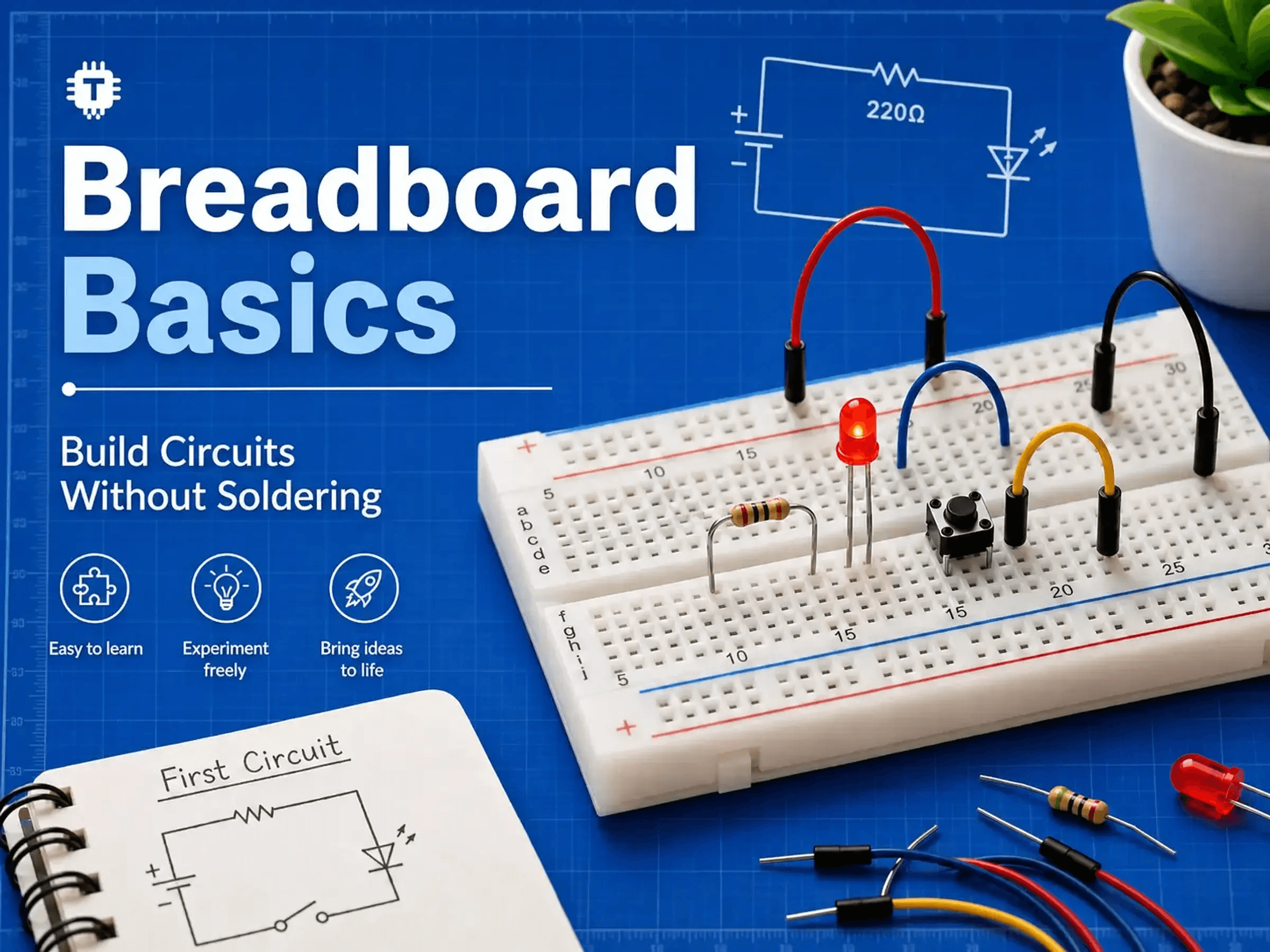 Breadboard Basics: Build Circuits Without Soldering