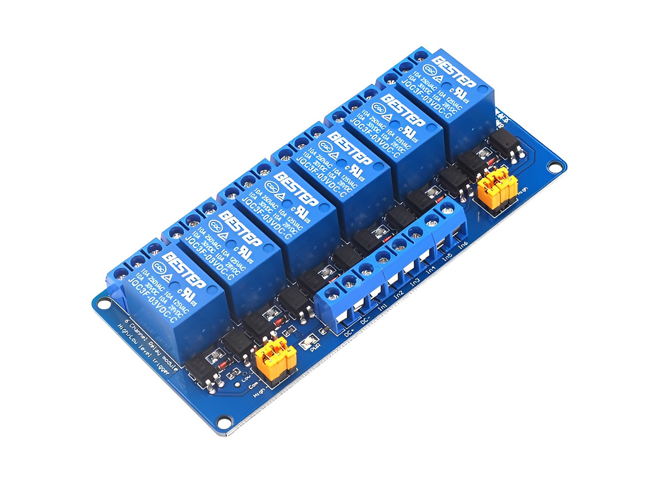 6 Channel 10A Relay Module - Thingbits